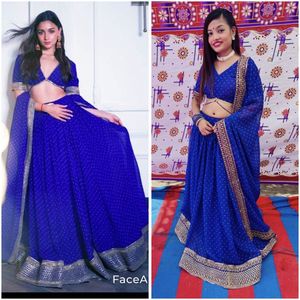 Blue Lehenga Choli Set
