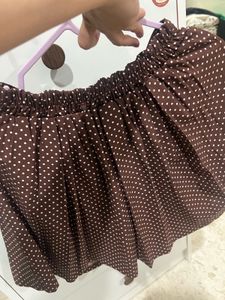 Brown polka Dot Skirt