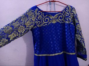 Navy Blue Full Flared Anarkali