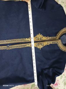 Elegant Navy Blue Sherwani Jacket