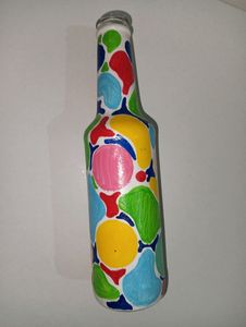 Hand Painted Glass Bottle