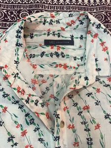 Mark And Spencer White Floral Shirt