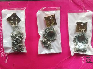 Oxidized Silver Earrings Set
