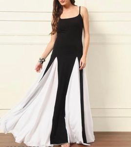 Elegant Black &amp; White Maxi Dress (ALL SIZE AVAILB)