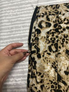 Leopard Print Midi Skirt