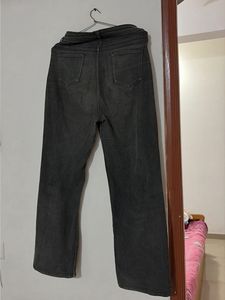 Gray Wide Leg Jeans