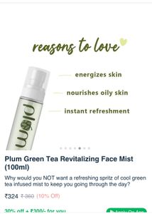 Alchol Free Toner Full Quantity, And Green Tea Mist Half Quantity Both Combo Best