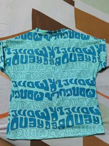 Blue Graphic Print Tee