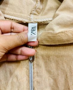 ZARA Women Hooded Crop Tailored Jacket