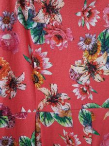 Floral Red Gown