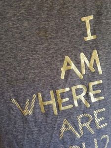 T Shirt Blue With Glitter Silver New