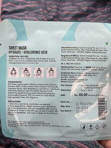 Zudio Sheet Mask Duo