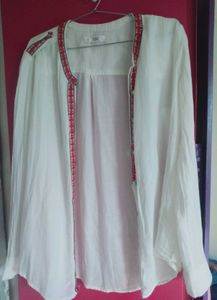Mango Oversized White Top