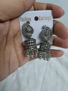 Oxidized Jhumka Combo