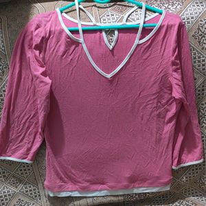 Pink 3/4 Sleeve Top