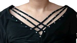 Unique Black Embellished Top