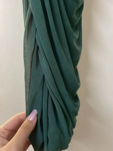 Bottle Green Ruched Dress
