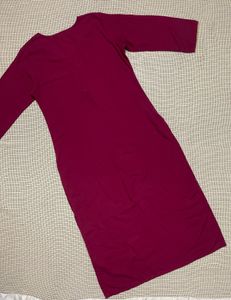 Maroon &amp; Gold Accented Kurti
