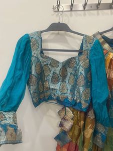Multi Color Blocked Sequin Lehanga