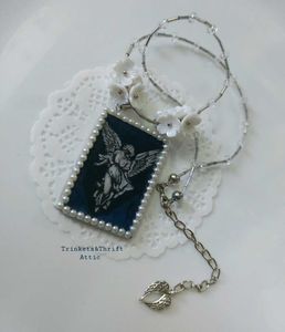 Angel Serenity Clay Pendant Necklace