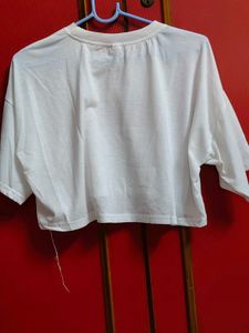White Crop Top .