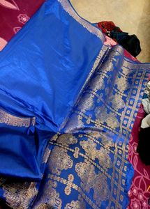 Silk Saare Royal Blue colour