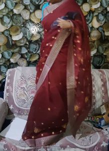 Elegant Maroon Saree