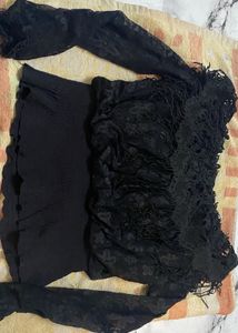 Black Off Shoulder Top
