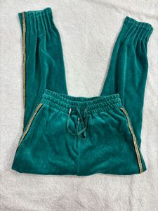 Juicy Green Velvet Joggers