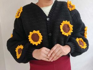 Sunflower Crochet Cardigan