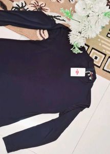 Lee Copper Full Sleeves Zipped Navy Blue Tshirt