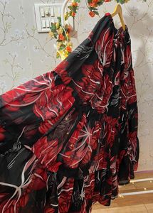 Floral Tiered Maxi Skirt
