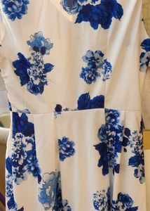 White Floral Mini Party Dress