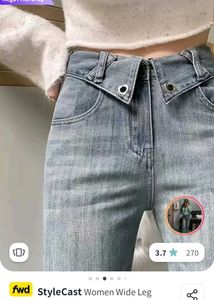 Unique Bow Shaped Wasit Design Highwaist Jeans