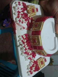 Elegant Red &amp; Gold Jewelry Set