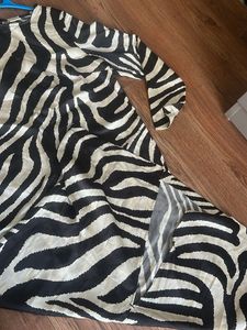 H&amp;M Zebra Print Maxi Dress