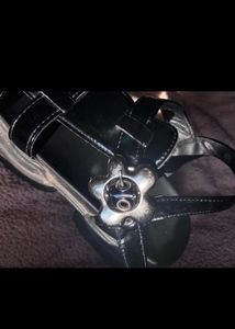 Cute Korean Black platform  Sandals