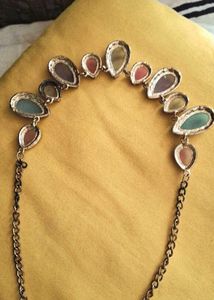 Teardrop Stone Statement Necklace