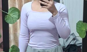 Lilac Ribbed Long Sleeve Top