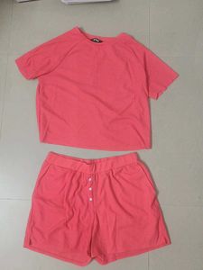 Cute Coral Two-Piece Set & teal nightsuit ( pack o