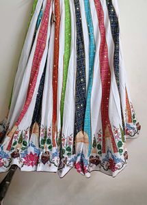 Colorful Embroidered Lehenga With Necklac