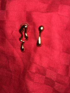 Asymmetrical Dripping Gold Earrings