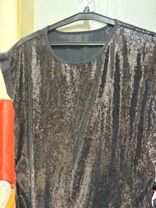 Black Sequins Top