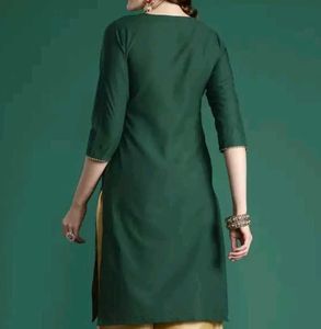 Green Ethnic Kurta | Women