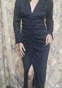 Black Dress With Beads All Over