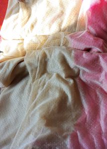 Elegant Pink &amp; Gold net saree