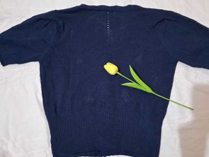 Cherry Embroidered Knit Cardigan