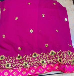 Pink Embroidered Gharara Suit