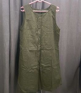 Beautiful Olive Green Cutout Dress