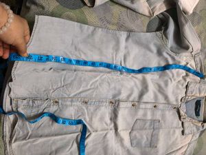Highlander Cotton Denim Shirt For Men In L 40 Size